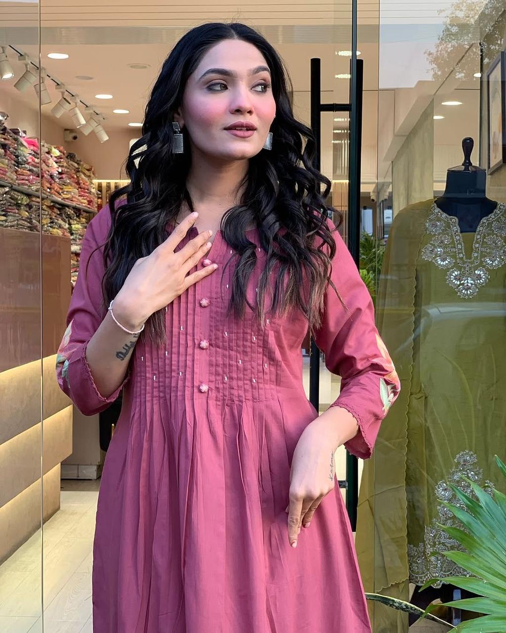 Libas Floral Embroidered Kurta Set