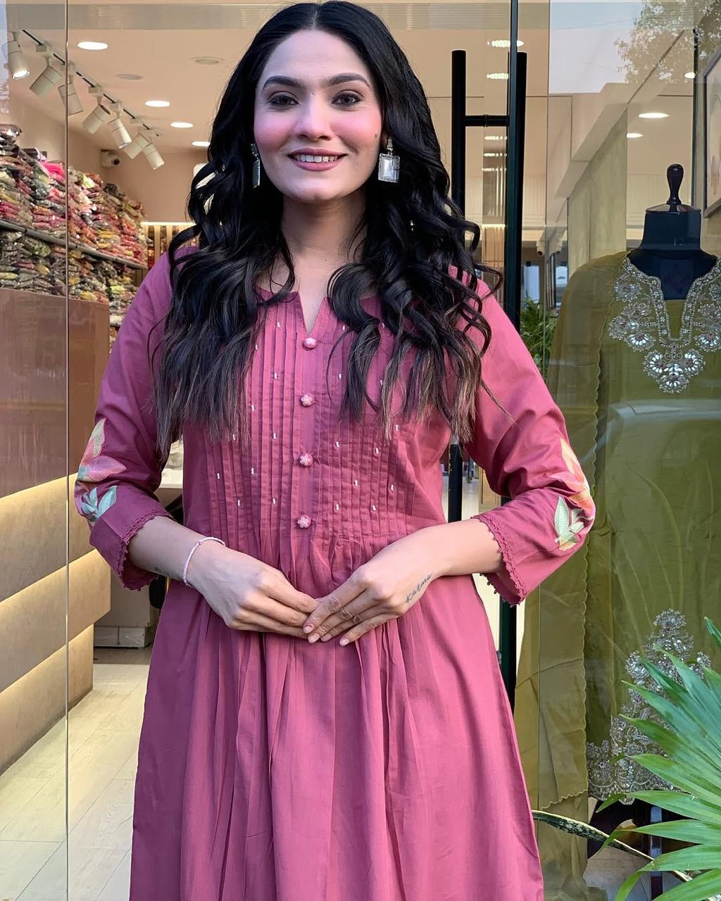 Libas Floral Embroidered Kurta Set