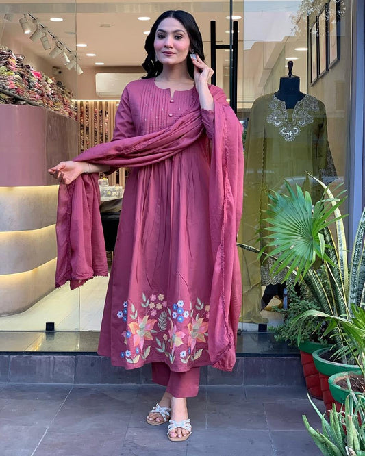 Libas Floral Embroidered Kurta Set